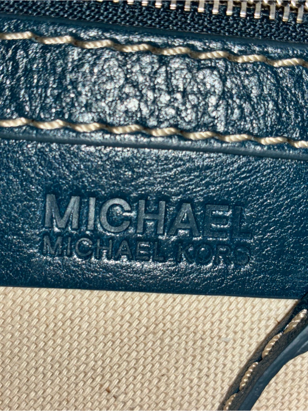 Michael Kors Astor Studded Leather Shoulder Bag, Teal, Vintage - Picture 9 of 11